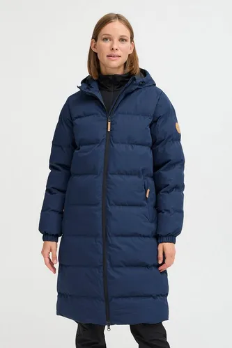 North Bend Langmantel NBElla W W-PRO 3.000 – Wasserdichter Damenmantel in Blau, Größe 40 - Sportlicher Langmantel mit W-PRO 3.000 wasserdichter Beschichtung. Ideal für wechselhaftes Wetter, bietet Komfort und Funktionalität. Mit regulierbarer Kapuze und praktischen Eingrifftaschen.