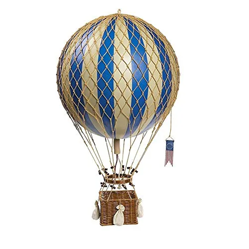 AUTHENTIC MODELS Dekofigur Ballon Royal Aero Blau (32cm) - Dekofiguren für nostalgisches Flair, handgefertigt und einzigartig im Design, ideal für die stilvolle Wohnraumgestaltung.