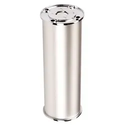 SOTECH Möbelfuß RADO Ø 50 mm Höhe 200 mm – runder Schrankfuß, Aluminium - Silber