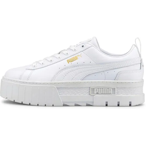 PUMA Damen Sneakers - Sports Shoes in Weiß, 38.5 EU - Damen-Sneaker aus hochwertigem synthetischen Leder, ideal für Sport und Freizeit, mit stylischem Design und optimalem Tragekomfort.