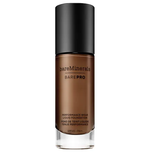 bareMinerals Teint barePro™ Performance Wear Liquid Foundation 30 ml - Cocoa - Make-up für einen perfekten Teint, 24 Stunden lang, mit Mineral Lock™ Technologie und SPF 20 Schutz. Ideal für empfindliche Haut und in 20 Farbnuancen erhältlich.