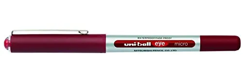 Uni-Ball 9000502 Eye Tintenroller Mikro 0,5 mm Spitze 0,2 mm Strichbreite 12 Stück rot