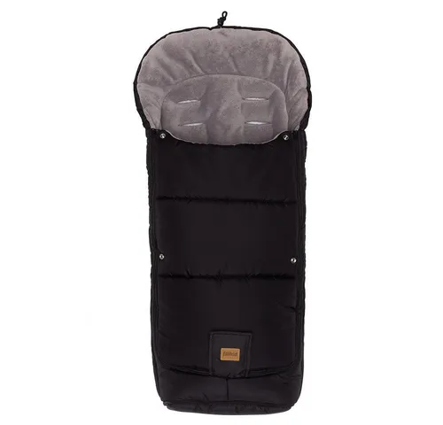 Fillikid Fußsack Peak - Schwarz, Winter Fußsack für Kinderwagen & Buggy Baby Fleece Winterfußsack
