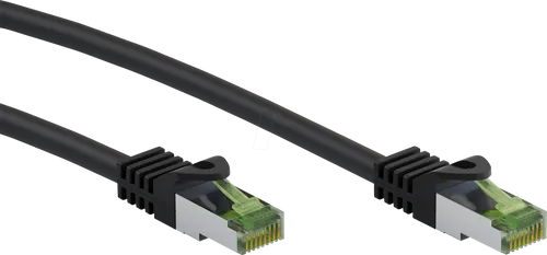 GOOBAY 61093 - Cat.8.1 Patchkabel, S/FTP (PiMF), CU, schwarz, 1 m