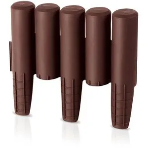 Prosperplast Rasenkante IPAL5, braun, 10 Stück - Hochbeete & Beete - Langlebige, UV-beständige Rasenkante aus Kunststoff, ideal zum Schutz von Beeten und Rasen, mit einfacher Montage durch integrierte Erdspieße.