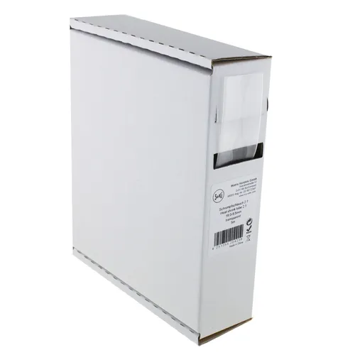 Schrumpfschlauch transparent 2:1, 19,0 - 9,5mm, 5 Meter - Spenderbox