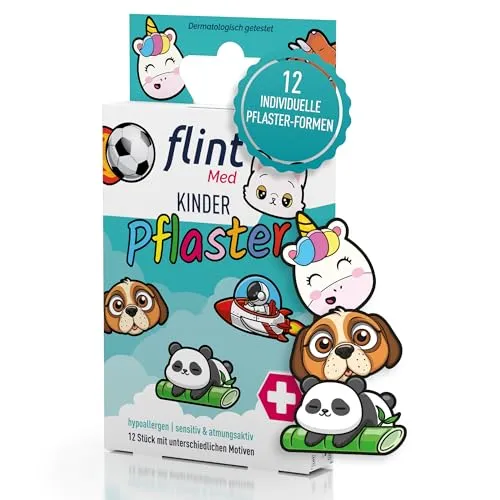 flint® Med Kinderpflaster: Kinderfreundliches Design & überzeugende Wirkung durch 0,3% Chlorhexidindigluconat