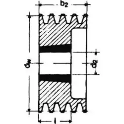 Produktbild Keilrillenscheibe SPB/17, 4-rillig, 150 mm