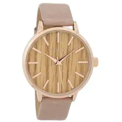 OOZOO Quarzuhr Damenuhr C9251 mit Holz-Zifferblatt von OOZOO