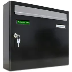 AL Briefkastensysteme 1 x Basic Wand Briefkasten in RAL 7016 Anthrazit Grau für Post A4, wetterfest, Artikelnummer: 431P1EA1P7016/9006