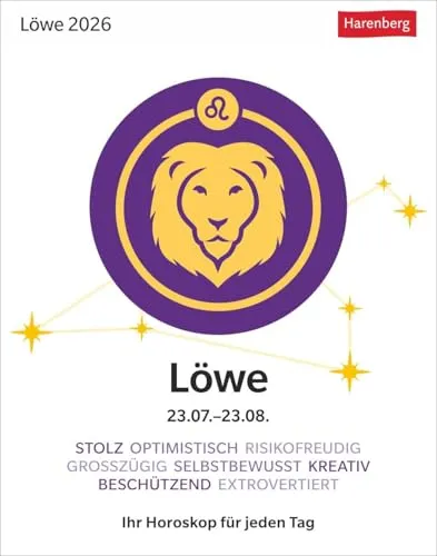 Löwe Sternzeichenkalender 2026