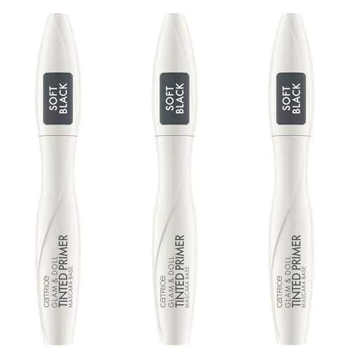Catrice Glam & Doll Tinted Primer Mascara Base, Grau, volumengebend, pflegend, grundierend, natürlich, matt, vegan, ohne Mikroplastikpartikel, Nanopartikel frei, ohne Parfüm, 3er Pack (3x10ml)