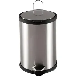 Abfalleimer mit Soft-Close-Deckel 12 Liter Jannik - Silber