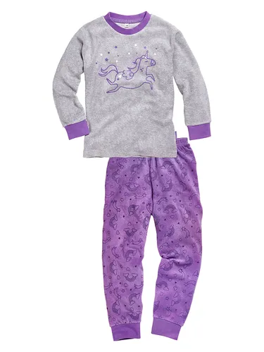 Playshoes Frottee Schlafanzug Zweiteilig Pyjama-Set, violett, 92
