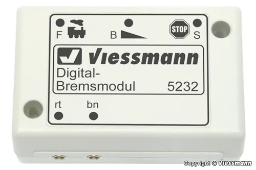 Viessmann Digital-Bremsmodul - Modellbahn Zubehör für vorbildgerechtes Bremsen, funktioniert mit vielen Lokdecodern und ermöglicht das Anhalten vor Signalen.