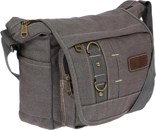 Christian Wippermann Damen Tasche - Hochwertige Umhängetasche aus Canvas, 25 x 23 x 10-12 cm, ideal für Alltag und Freizeit