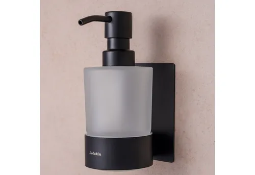 Dolvhin Wandseifenspender ohne Bohren in schwarz von Dolvhin
