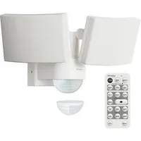 Oktaplex Cali Dos LED Strahler mit Bewegungsmelder und Fernbedienung IP65 Warmweiß mit Master Funktion Weiß