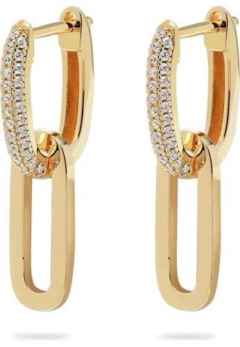 CHRIST Damen-Ohrhänger aus 925er Silber mit Zirkonia - Ohrhänger aus 925er Silber, vergoldet mit wahlweise Creolen oder Anhängern, ideal für jeden Anlass und aus 100 % recyceltem Silber.