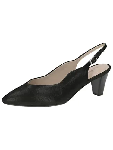 Caprice Damen Slingpumps 9-29603-44 aus Leder - Elegante Pumps mit Trichterabsatz - Pumps mit Trichterabsatz aus hochwertigem Leder, ideal für elegante Anlässe. Der Riemchenverschluss sorgt für eine perfekte Passform und der Komfortweite G für angenehmen Tragekomfort.