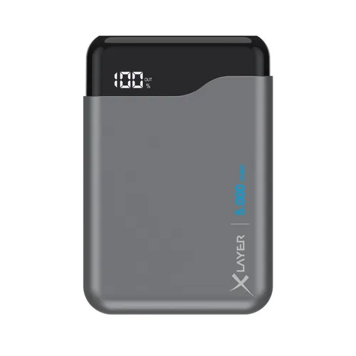 XLayer Powerbank Micro Pro grau (5000 mAh) - Kompakte Powerbank in Grau mit 5000 mAh, ideal für unterwegs – hält Ihre Geräte jederzeit einsatzbereit.