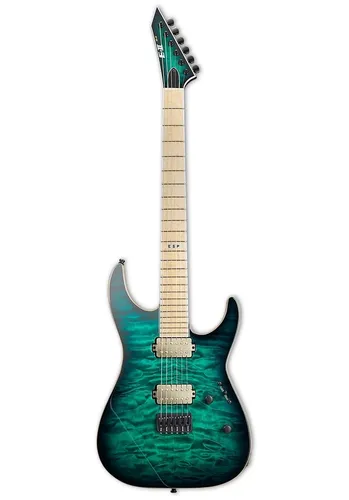 ESP E-II M-II NT Black Turquoise Burst