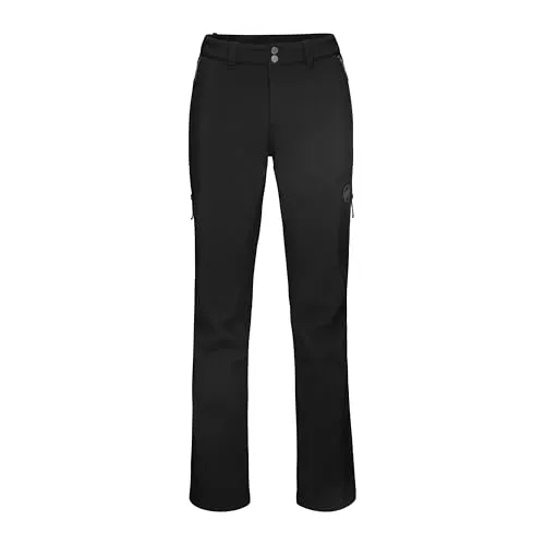 Mammut Runbold Winter Softshell Pants Men black (0001) 48 - Wanderhosen für Herren, ideal für kalte Wintertage. Die umweltfreundliche Softshell Pants bietet hervorragenden Kälte- und Nässeschutz mit PFC-freier Imprägnierung und seitlichen Belüftungsreißverschlüssen für optimale Temperaturregulierung.