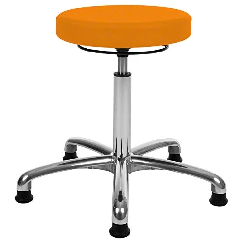 Sport-Tec Drehhocker Exklusiv mit Komfort-Polster und Gleitern, Rollhocker Arbeitshocker