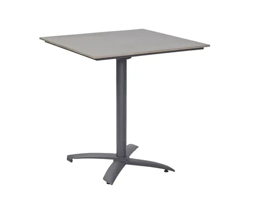 DIWO Outdoor Stehtisch Bistrotisch 70x70 cm grau - Robuster Partytisch für den Außenbereich, ideal für Feiern und Veranstaltungen. Mit seiner stabilen Bauweise bietet er eine praktische Lösung für gesellige Runden.