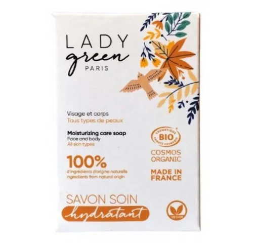 LADY GREEN PARIS Feste Duschseife Care Soap Face & Body - Moisturizing 100g
