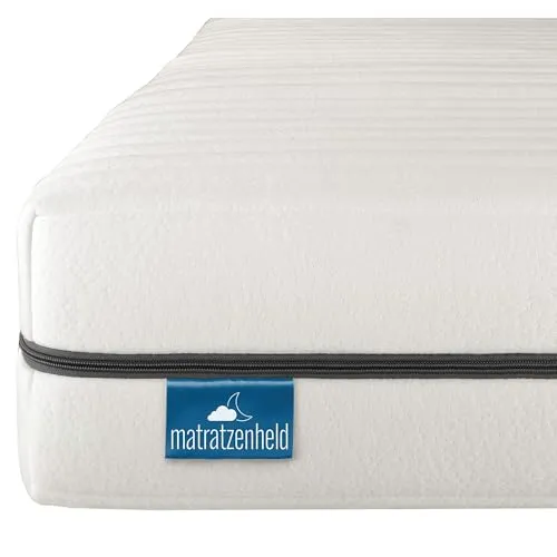Matratzenheld Wellness Matratze | Ergonomische 7-Zonen Kaltschaummatratze | Härtegrad 3 (H3) 80-100 kg | Öko-Tex Zertifiziert | Höhe 18cm | 140 x 200cm