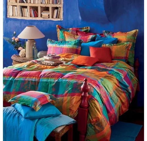 Garnier Thiebaut Bettwäsche MILLE DENTELLES Floralies - Elegante 1-teilige Bettwäsche aus hochwertigem Damast Satin, 100 % Baumwolle. Mit floralem Muster und praktischem Reißverschluss für einfachen Bezug. Ideal für stilvolle Schlafzimmer.