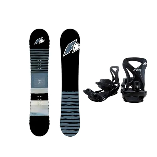 F2 Set Snowboard Reverse Blau 151cm + Sonic Pro Bindung M in blau von F2