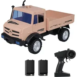 Ferngesteuertes Gelaendewagen 1/16 2,4 GHz Ferngesteuertes Auto 20 km/h Hochgeschwindigkeits-Kletterauto in Originalgroesse Heckantrieb, Gelb, 2 Ba... - Gelb