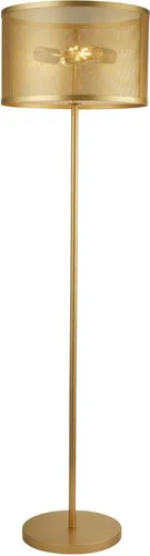 Xxxl Stehleuchte Fishnet, Schwarz, Metall - Moderne Stehleuchte aus Metall mit einzigartigem Fishnet-Design, ideal für stilvolle Innenbeleuchtung in Wohnräumen.