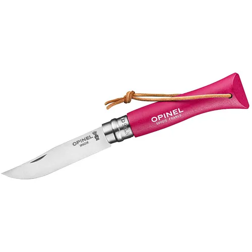Opinel N°06 strawberry w. leather lace (2201)
