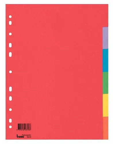 bene Ordnerregister Vollformat blanko DIN A4 48318