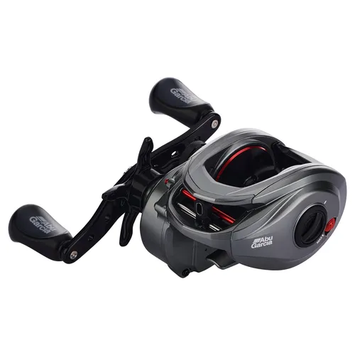 Abu Garcia MAX 4 Low Profile Angelrolle - Hochwertige Angelrolle mit einer Übersetzung von 5,3:1, ideal für präzises Fischen und robustes Design für langanhaltende Leistung.