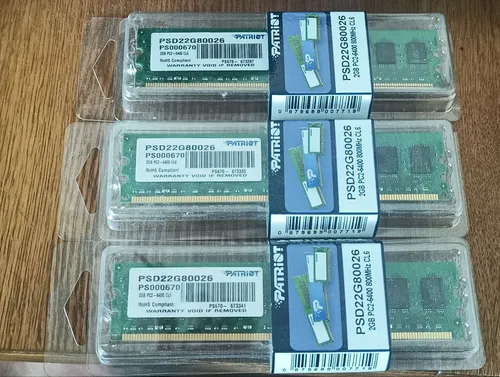 Patriot 2GB (1x2GB) DDR2 PSD22G80026 PC2-6400 800Mhz CL6