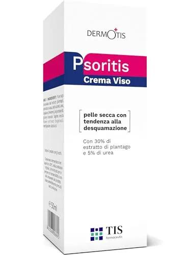 PsoriTIS Gesichtscreme Urea 5% 50ml trockene, gerötete, schuppige Haut mit Neigung zu Psoriasis - normalisiert die Haut, beseitigt Schuppen, reduziert Rötungen, Hautirritationen, Rötungen und Juckreiz