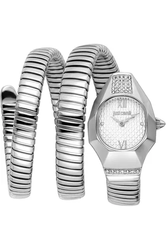 Just Cavalli Damenuhr Signature Snake JC1L397M0015 - Elegante Just Cavalli Damenuhr aus Edelstahl. Mit ihrem einzigartigen Schlangendesign ist sie der perfekte Begleiter für jeden Anlass. Zeitlos und stilvoll in Silber, ideal für modebewusste Frauen.