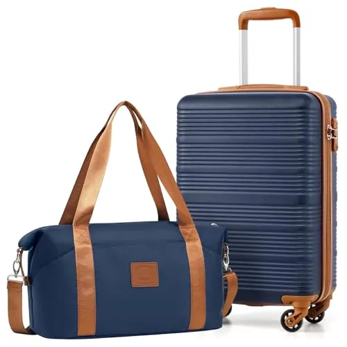 COOLIFE Handgepäck Koffer 55x35x20cm für Ryanair, 40x25x20cm Reisetasche