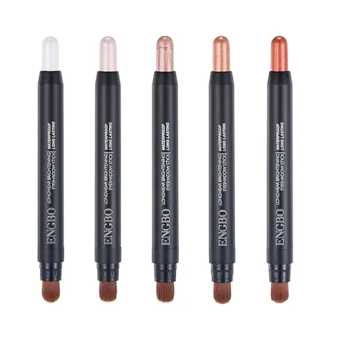 Stück Lidschatten Stift, Eyeshadow Stick, Wasserfest Lidschatten Stick, Langanhaltender Make-up-Effekt, Einfach Anzuwenden, Knittert Nicht so Leicht, für Faltenfreies Augen-Make-up 5