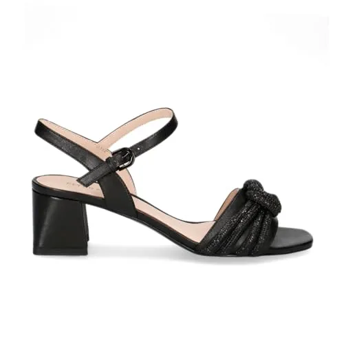 Peter Kaiser Sandaletten 78242 022 in Schwarz für Damen - Wanderschuhe in Größe 38 EU, aus hochwertigem Nappaleder mit 5,5 cm Absatzhöhe – ideal für stilvolle Outdoor-Aktivitäten.