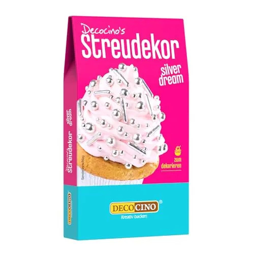 DECOCINO Streudekor Silver Dream 40 g Tortendeko von DECOCINO