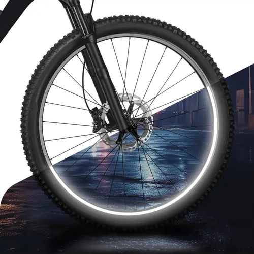 Reflektoren Aufkleber - 52-teiliges Fahrrad Aufkleber Set - 26-29 Zoll In Weiß