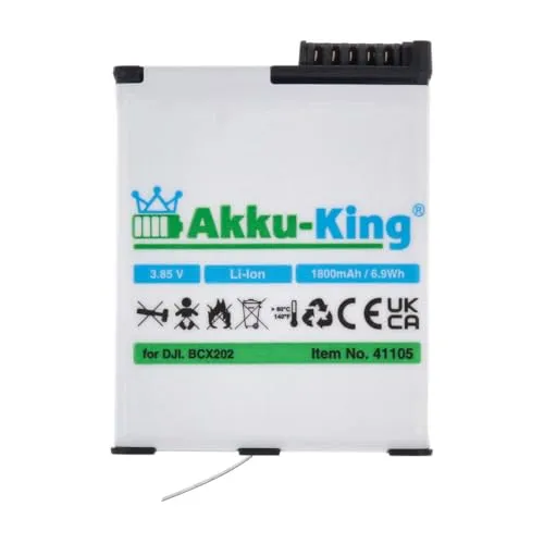 Akku kompatibel mit DJI BCX202 - Li-Ion 1800mAh - für Osmo Action 3, 4, 5 Pro, BCX204
