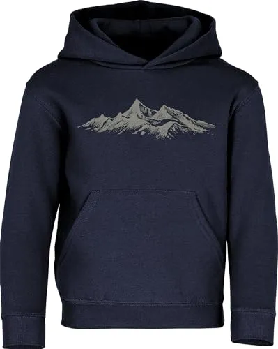 Baddery Kletter Pullover für Jungen : Alpengipfel - Kinder Sport Kleidung Outdoor - Sweatshirt Klettern Ausrüstung Zubehör (Navy 152)