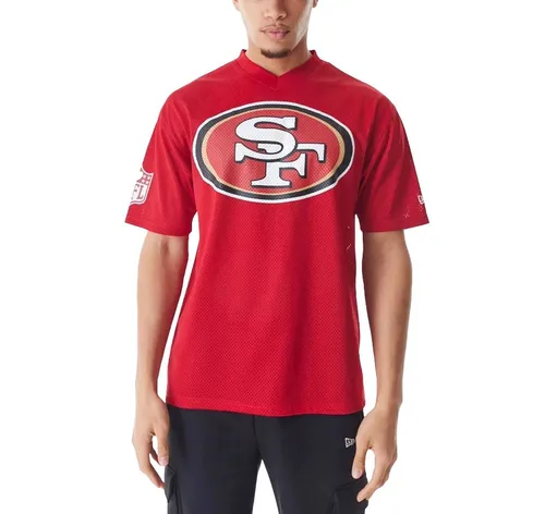 New Era NFL Jersey Mesh Trikot - San Francisco 49ers - M - Stylisches Fan-Jersey im Oversized Fit aus hochwertigem 100% Polyester. Pflegeleicht und bequem, mit Teamlogo und NFL-Abzeichen für echten Fan-Style.