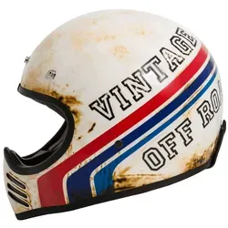 Premier HELM MX BTR 8 BM - Weiß/Rot/Blau, Größe S - Motorradhelm mit abnehmbarem, waschbarem Innenraum und 5 Jahren Garantie. Hochwertiges Material aus Dyneema, Carbon und Aramidic - Epoxidharz für optimalen Schutz.